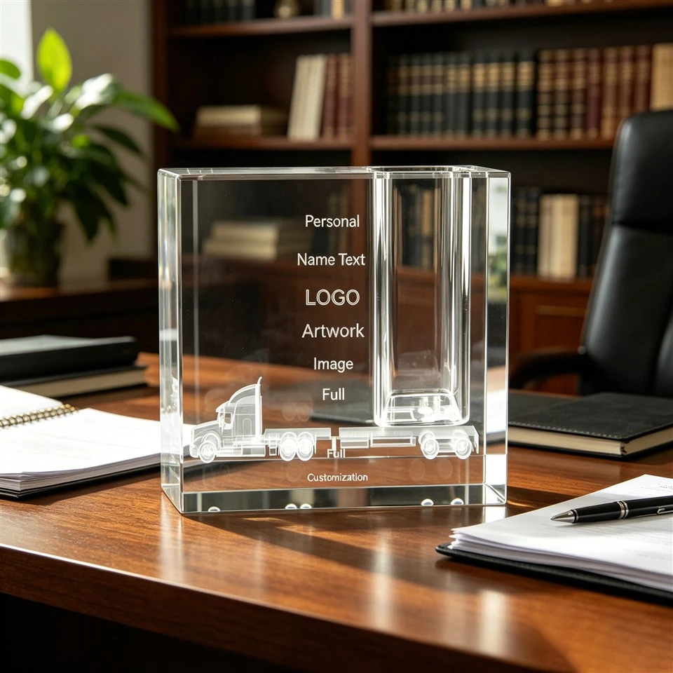 Ornamen Kristal Ukiran Laser 3D yang Dapat Disesuaikan