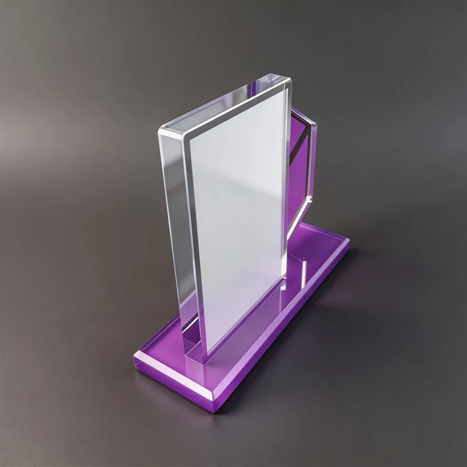 Purple Cube Crystal Award factory