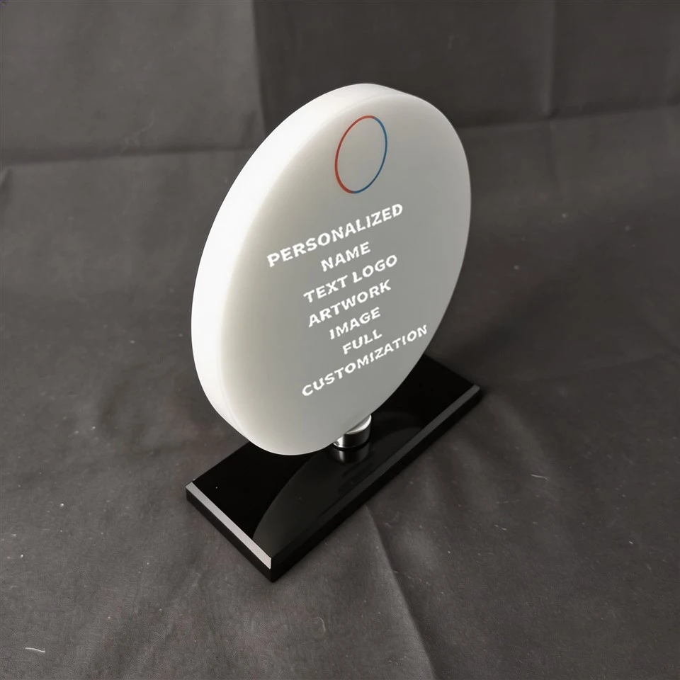 Round Dual Ring Crystal Trophy factory
