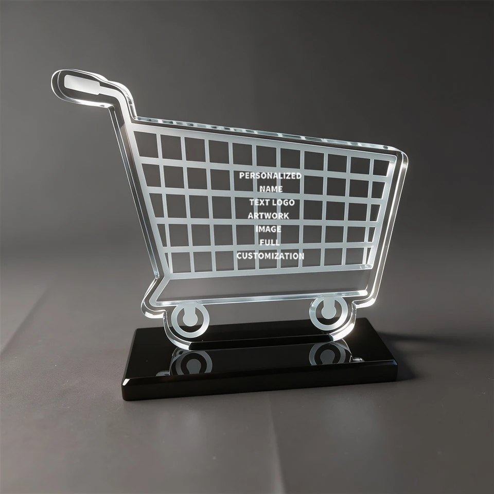 Shopping Cart Crystal Award high quality