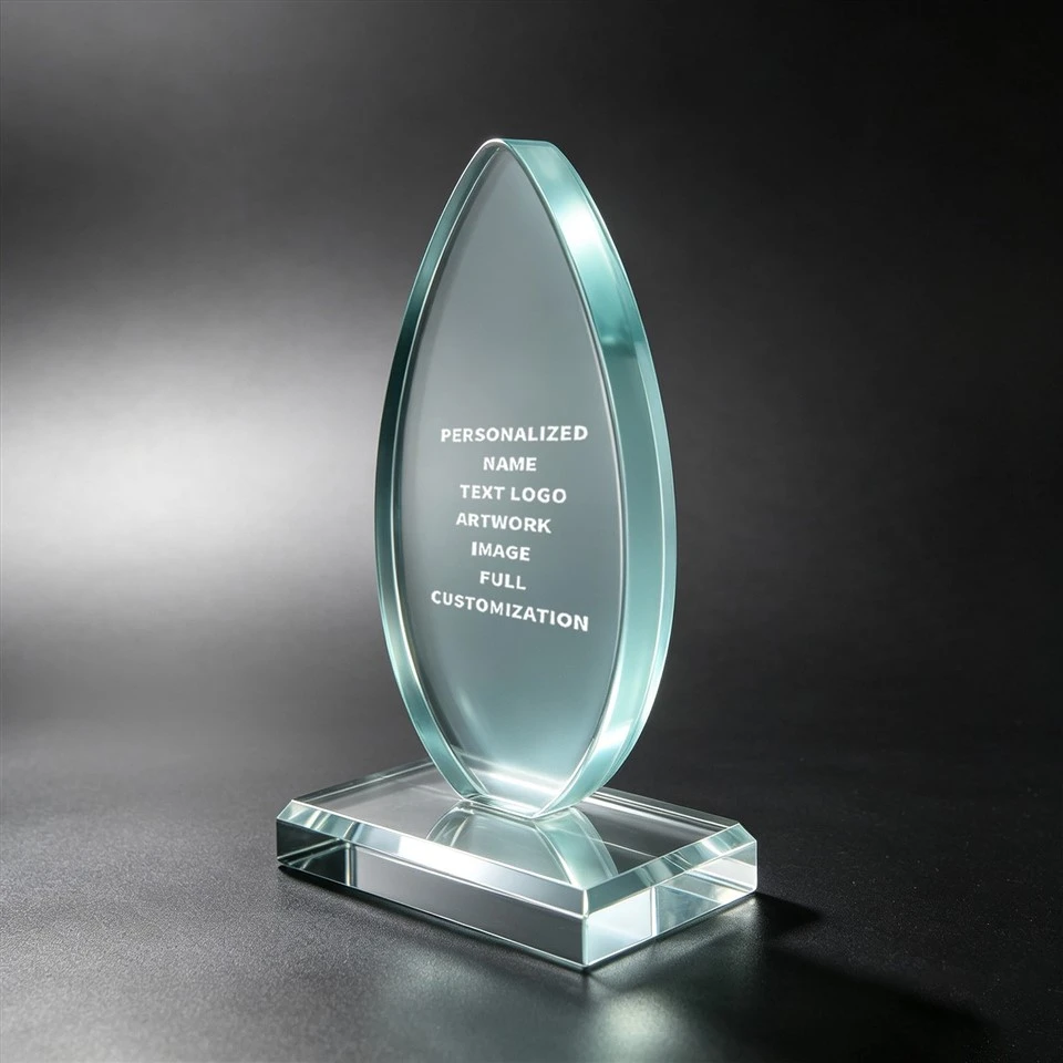 Teardrop Custom Crystal Desk Trophy suppliers
